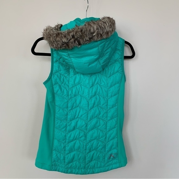 Klim Waverly Light Green Quilted Vest with Removable Hood  Size S - Picture 3 of 10